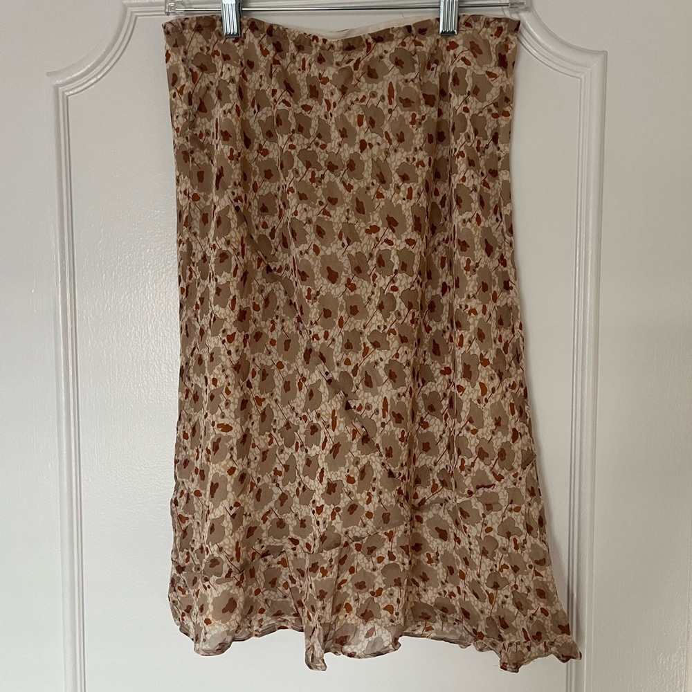 Max Studio Brown Floral Skirt